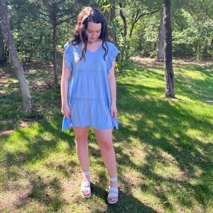 Blue tiered dress NWT